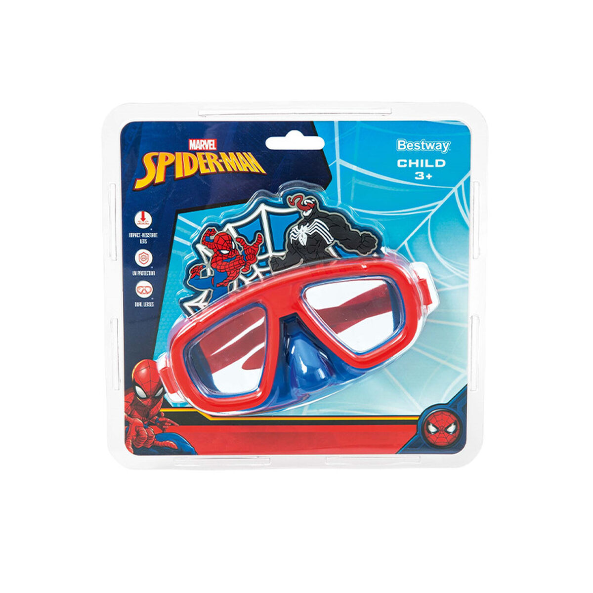 Маска для ныряния Bestway Синий Spiderman
